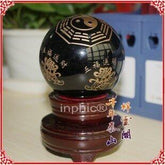 INPHIC-開光黑曜石八卦五福送財球鎮宅避邪招財家居飾品家飾工藝品